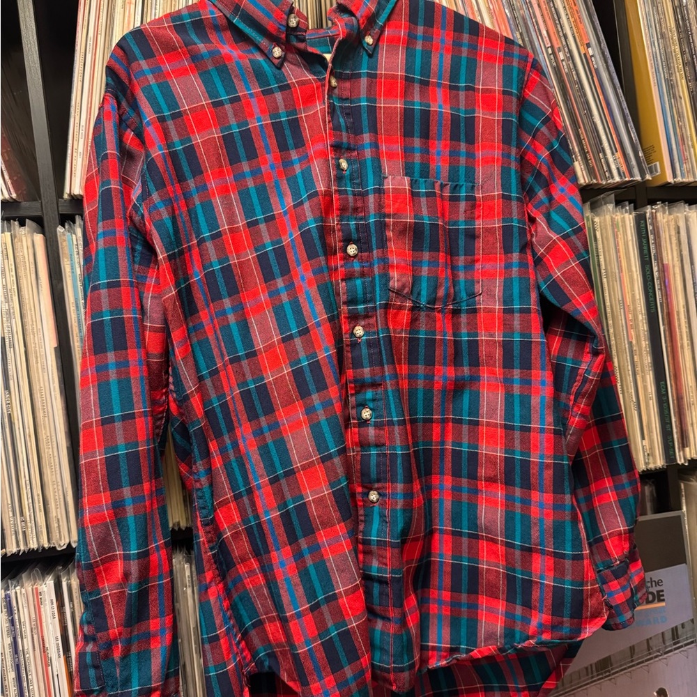 Pendleton Red and Blue Casual Button Down Shirt